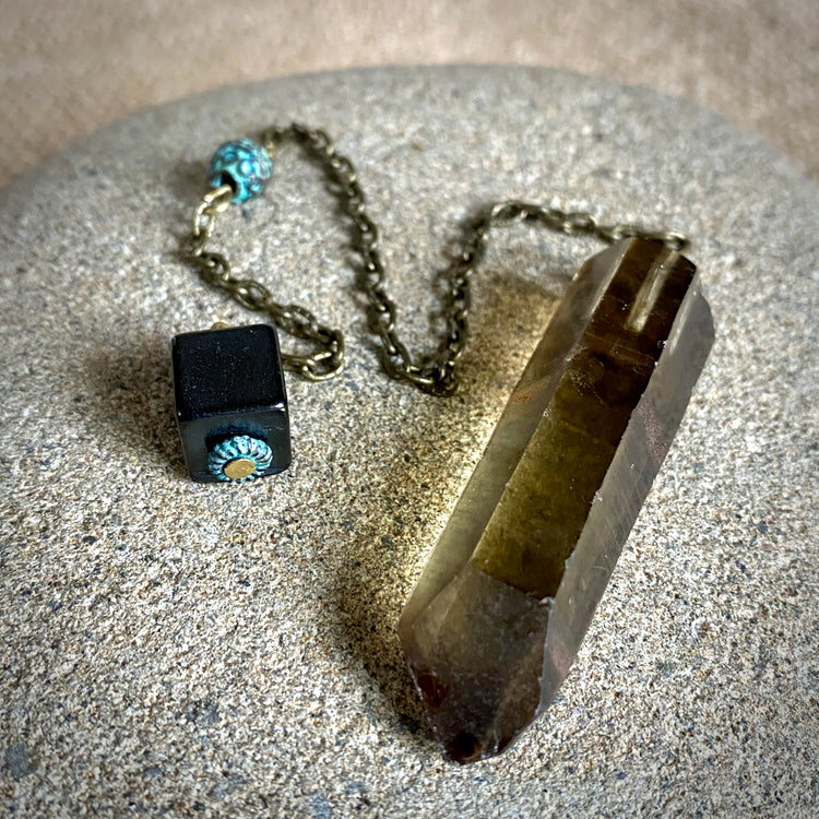Shungite Queen Crystal Pendulums