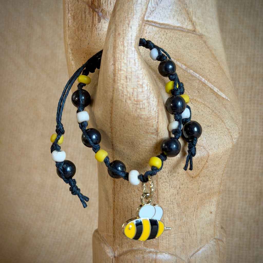 Adjustable Shungite Bracelet for Kids | Bizzy Bumblebee