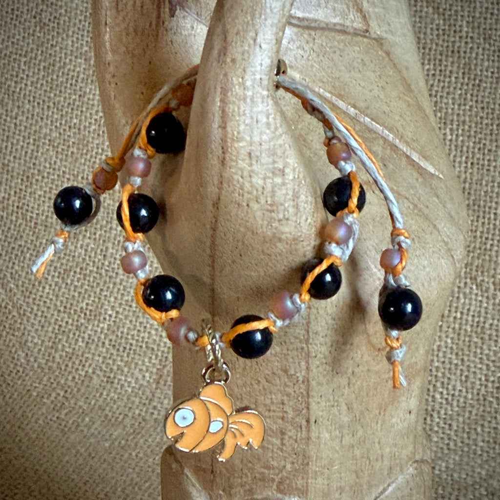 Adjustable Shungite Bracelet for Kids | Goofy Goldfish