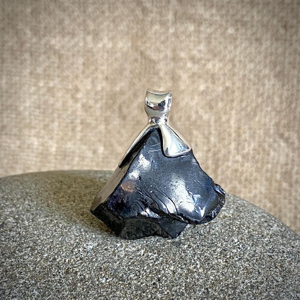Elite Shungite Pendant 10.9g Sterling Silver Lost Wax Casting