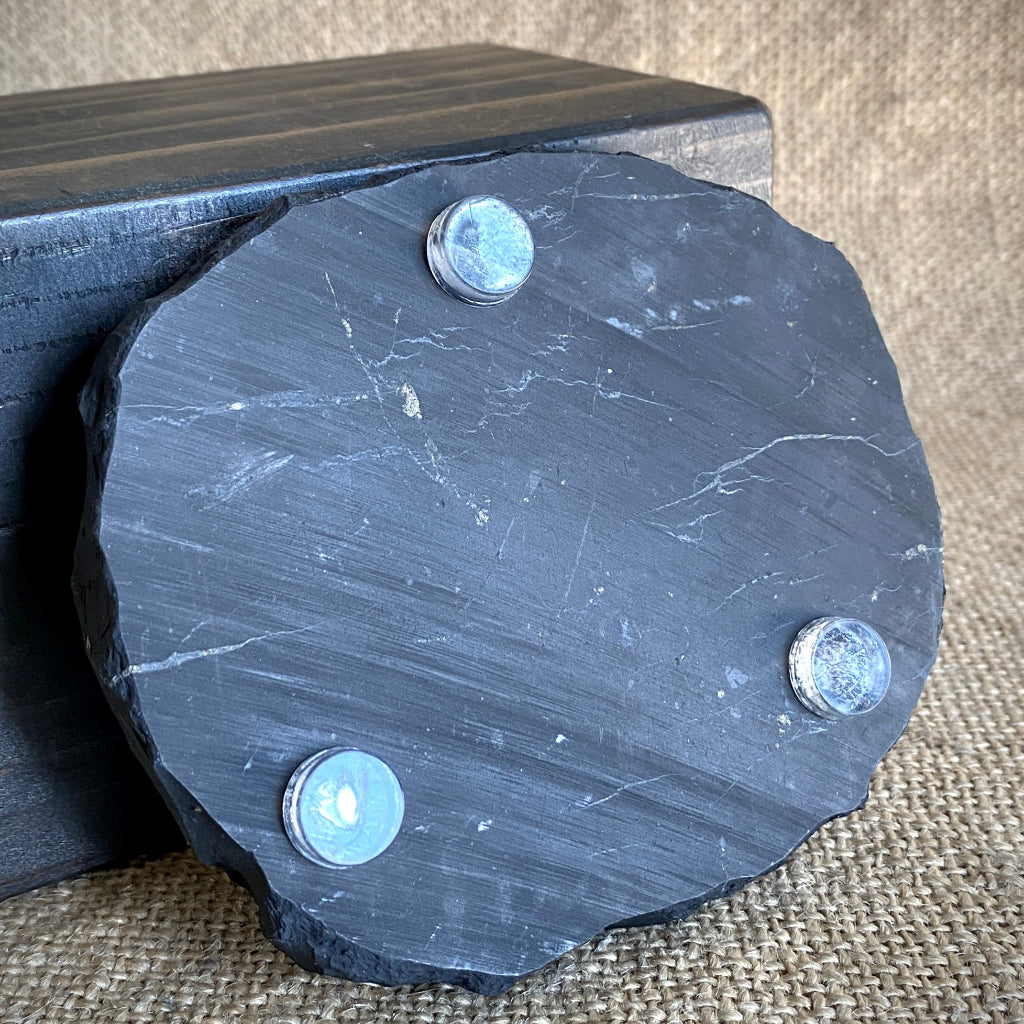 Elite Shungite Nugget 194g | On Black Shungite Slab 6