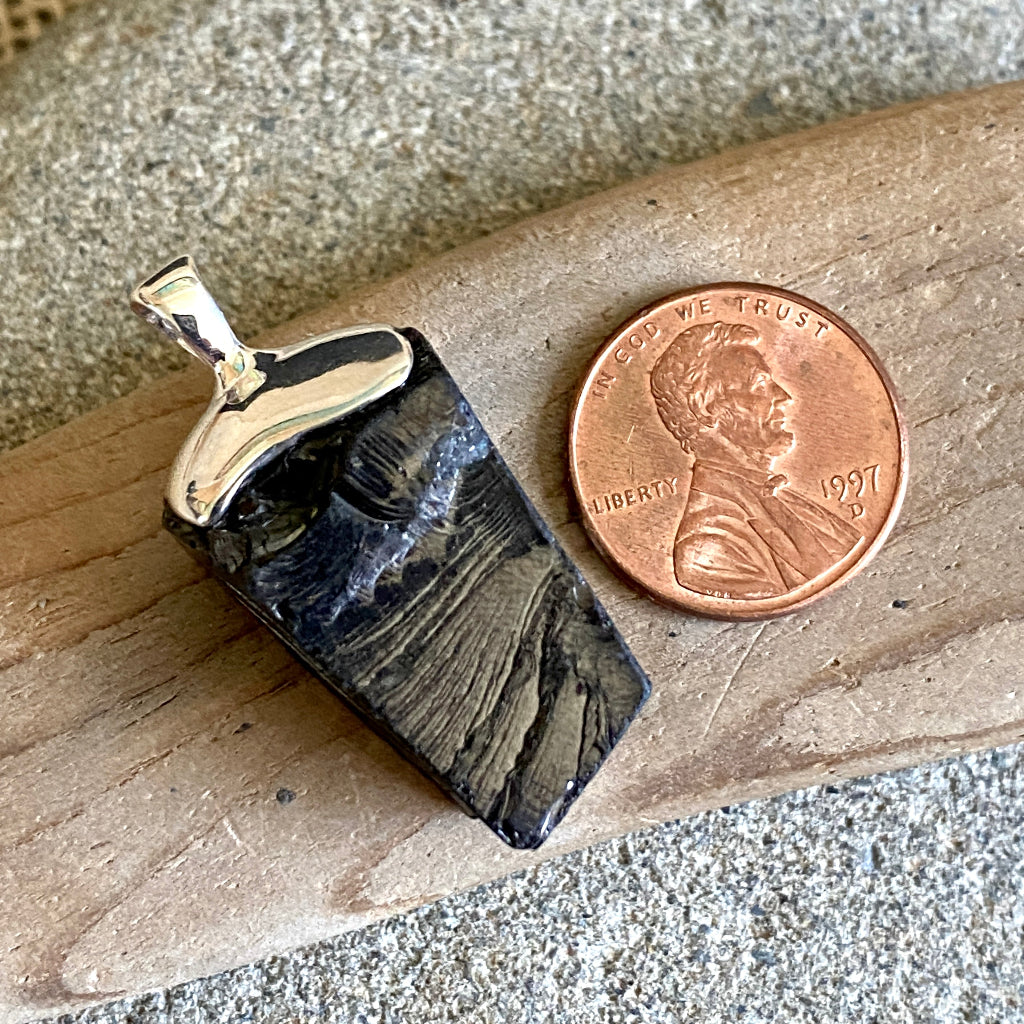 Elite Shungite Pendant | 10.0 g Sterling Silver Lost Wax Casting scale