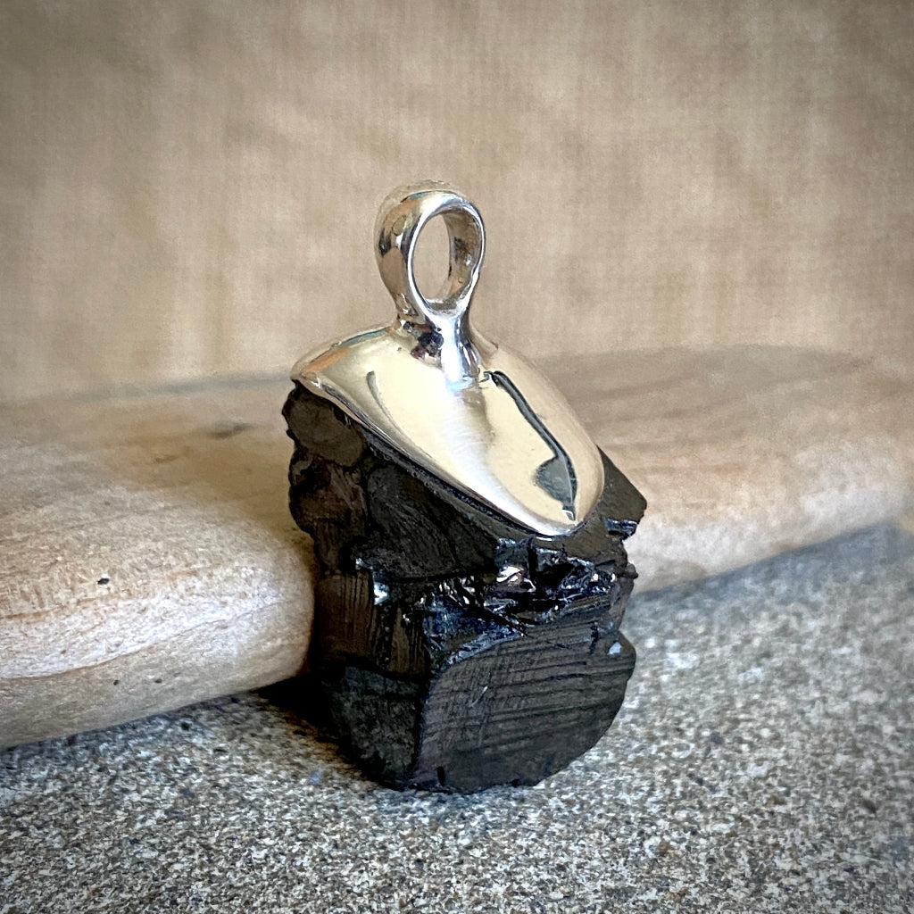 Elite Shungite Pendant | 10.8 g Sterling Silver Lost Wax Casting