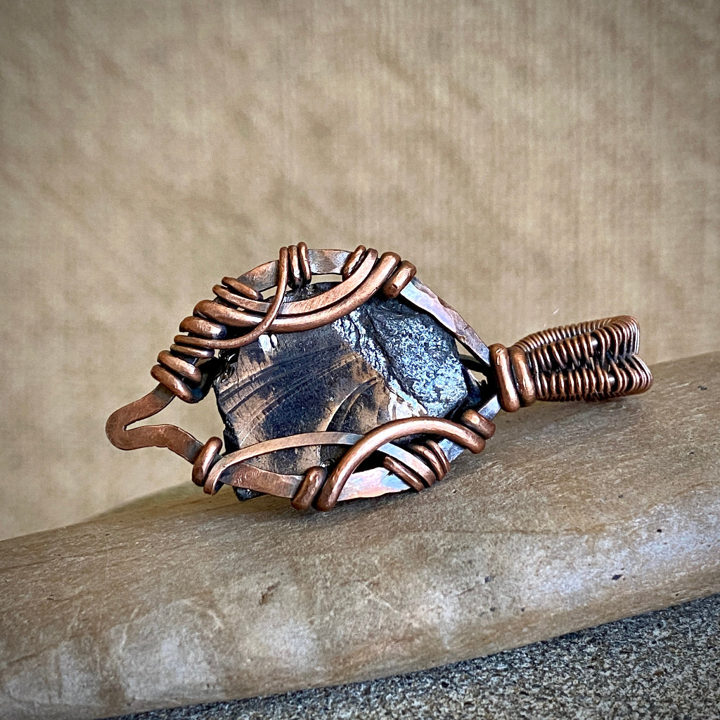 Elite Shungite Pendant | 10 g Antiqued Copper Setting 3