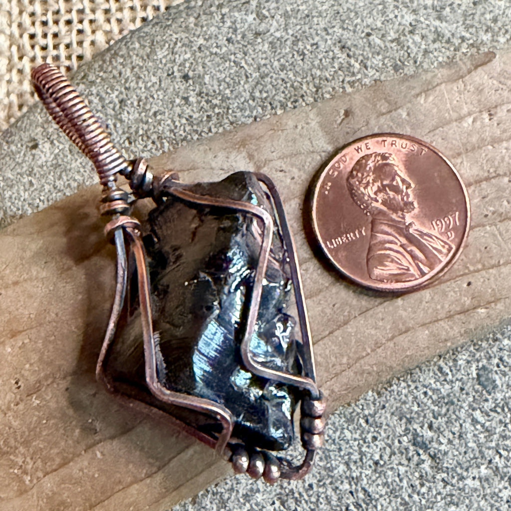 Elite Shungite Pendant | 11.2 g Antiqued Copper Setting 3