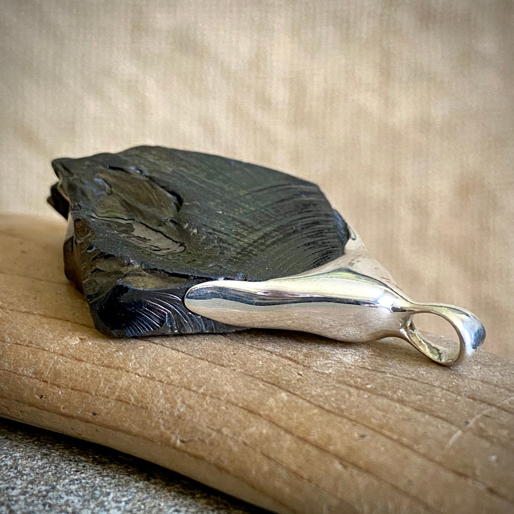 Elite Shungite Pendant | 11.2 g Sterling Silver Lost Wax Casting 3