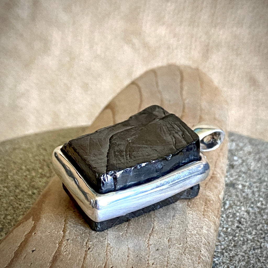 Elite Shungite Pendant | 14.5 g Sterling Silver Lost Wax Casting 3