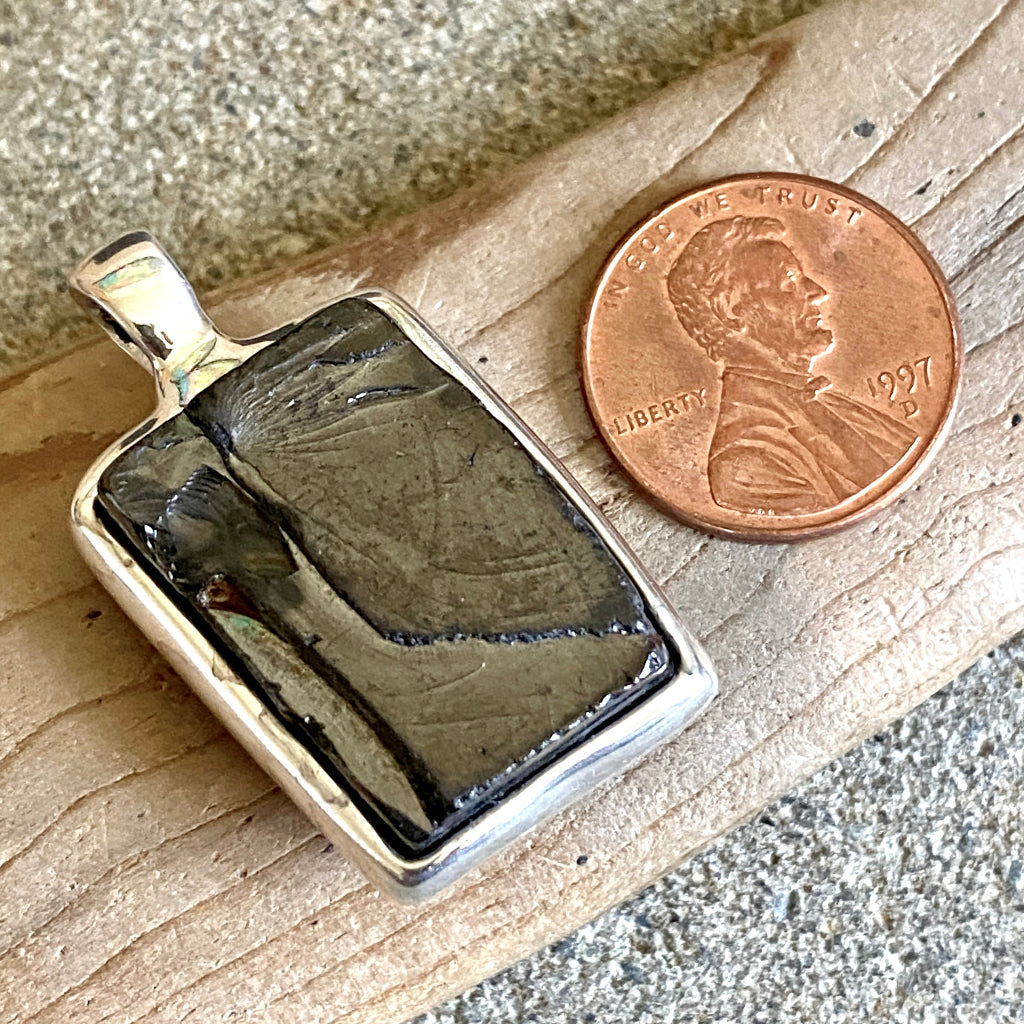 Elite Shungite Pendant | 14.5 g Sterling Silver Lost Wax Casting scale