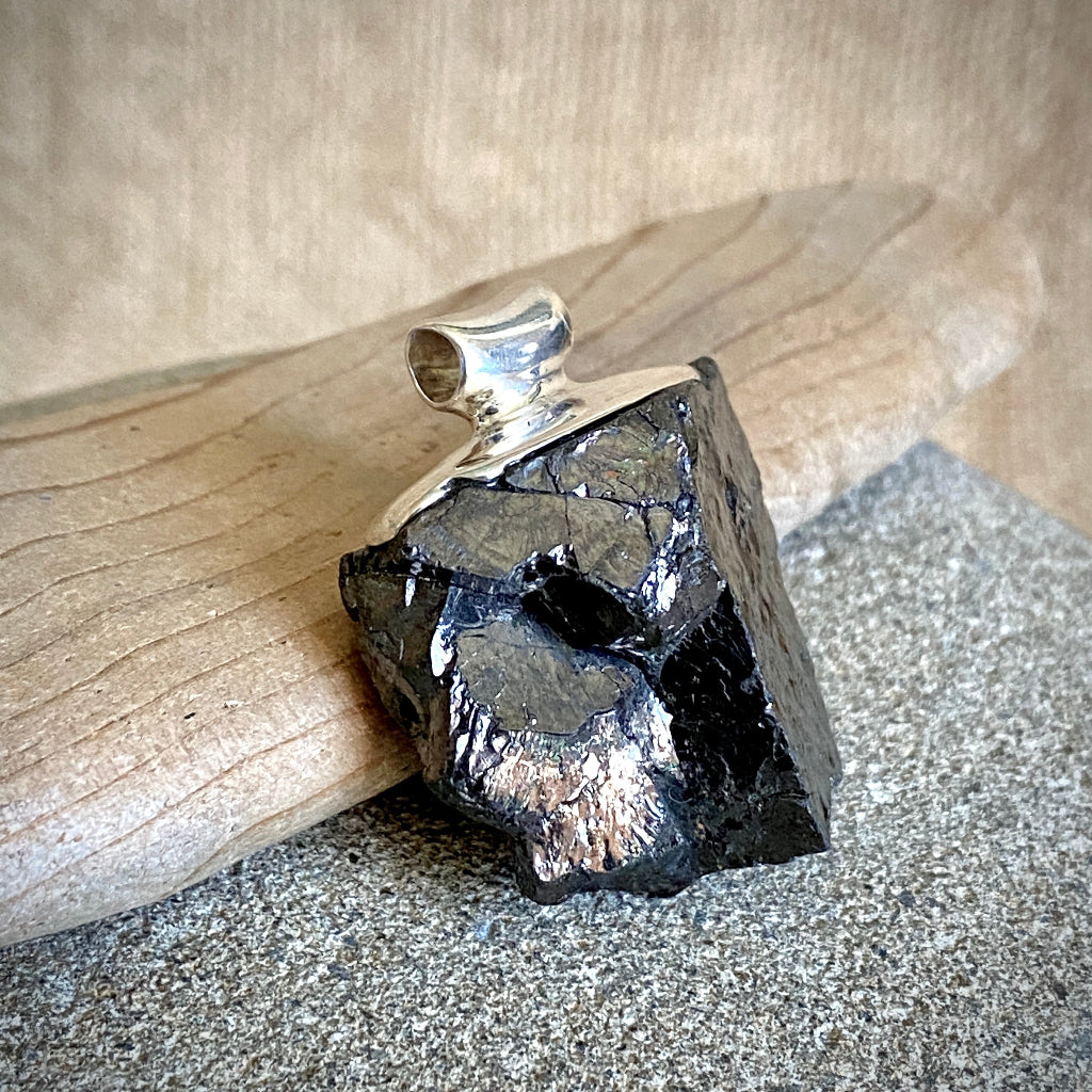 Elite Shungite Pendant | 16.4 g Sterling Silver Lost Wax Casting