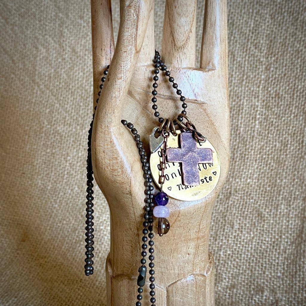 Fun Ball Chain Necklace with 3-Onlies Medallion & Lotsa Charms