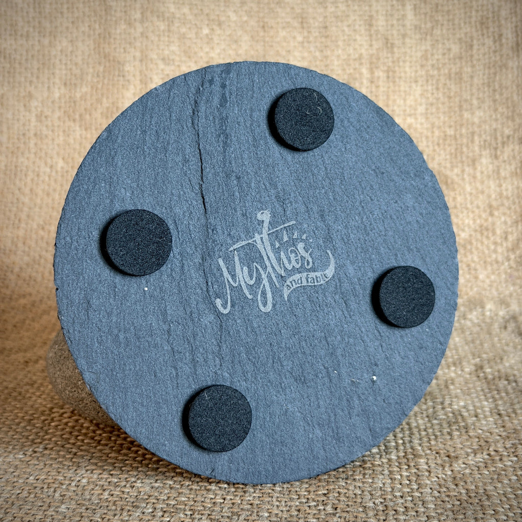 High Shungite Pyramid, 50mm Base | Tree of Life Slate Stand 3