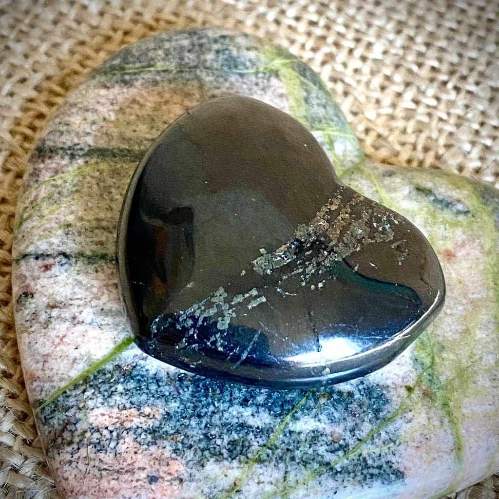 Shungite Heart Short Stack, Springtime Sunrise