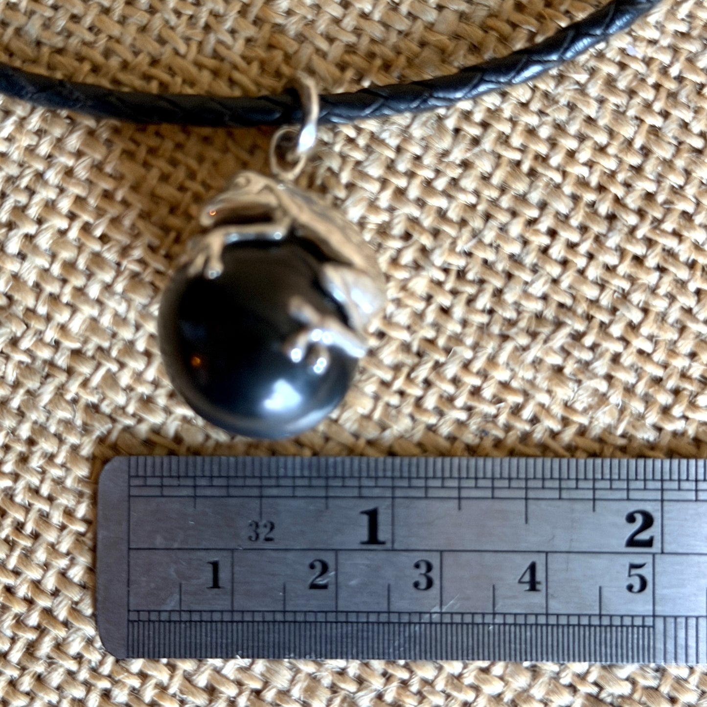 Black Shungite Froggy Pendant | Sterling Silver Lost Wax Casting