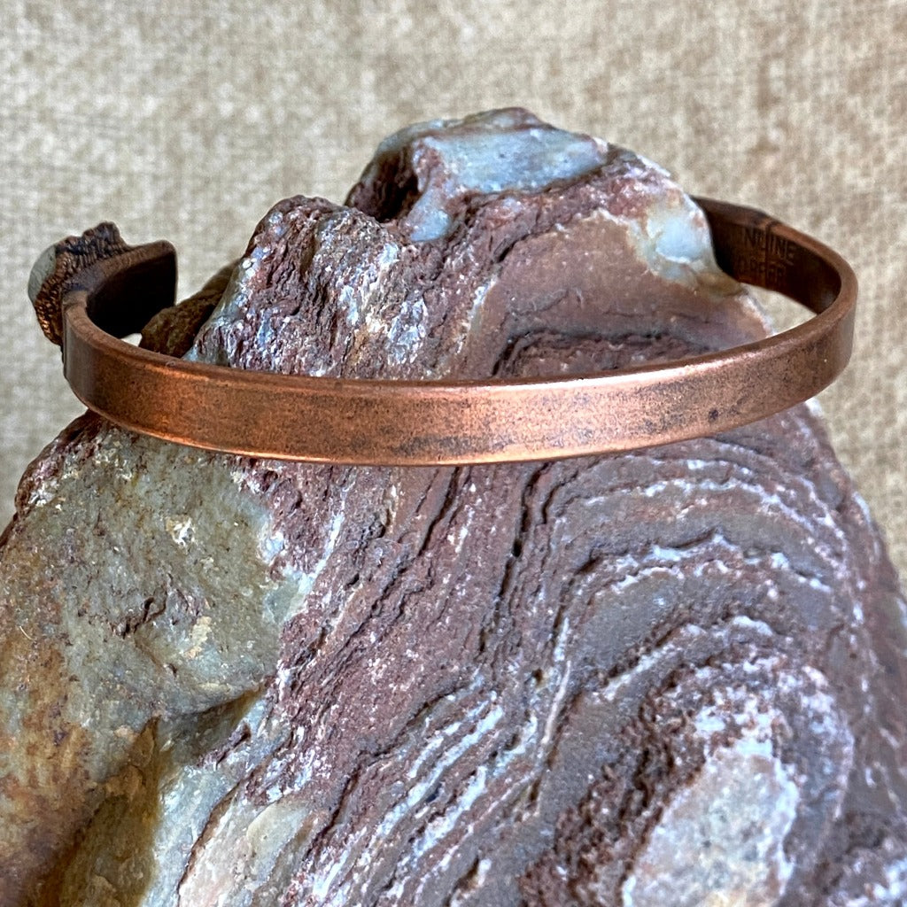 Raw Pyrite Copper Cuff Bracelet, Electroformed, Handcrafted