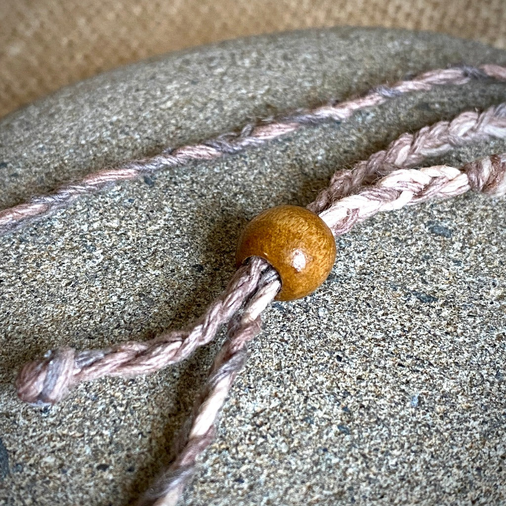 Elite Shungite Nugget Adjustable Macrame Necklace, Earth Hemp Cord