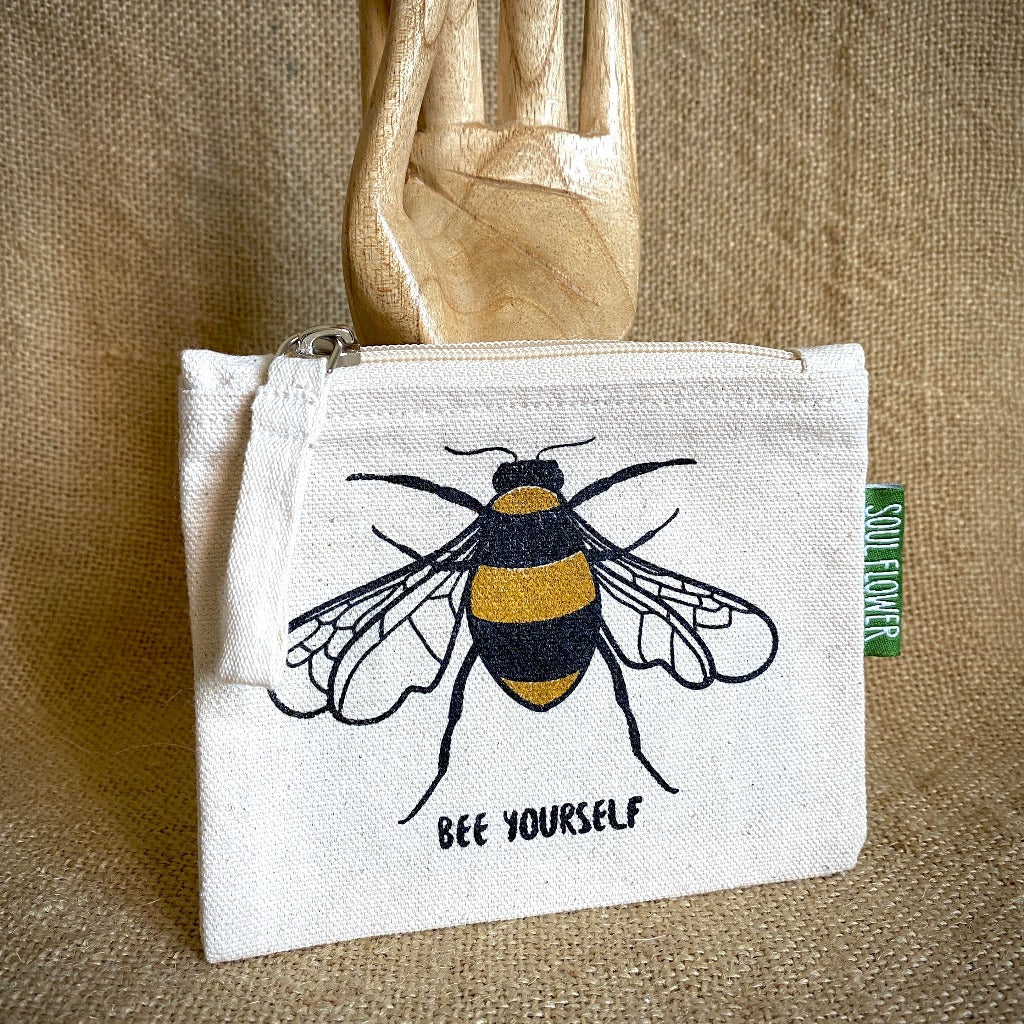 Shungite Set Bee Zipper Pouch, Bumblebee Jasper, Selenite, Palo Santo