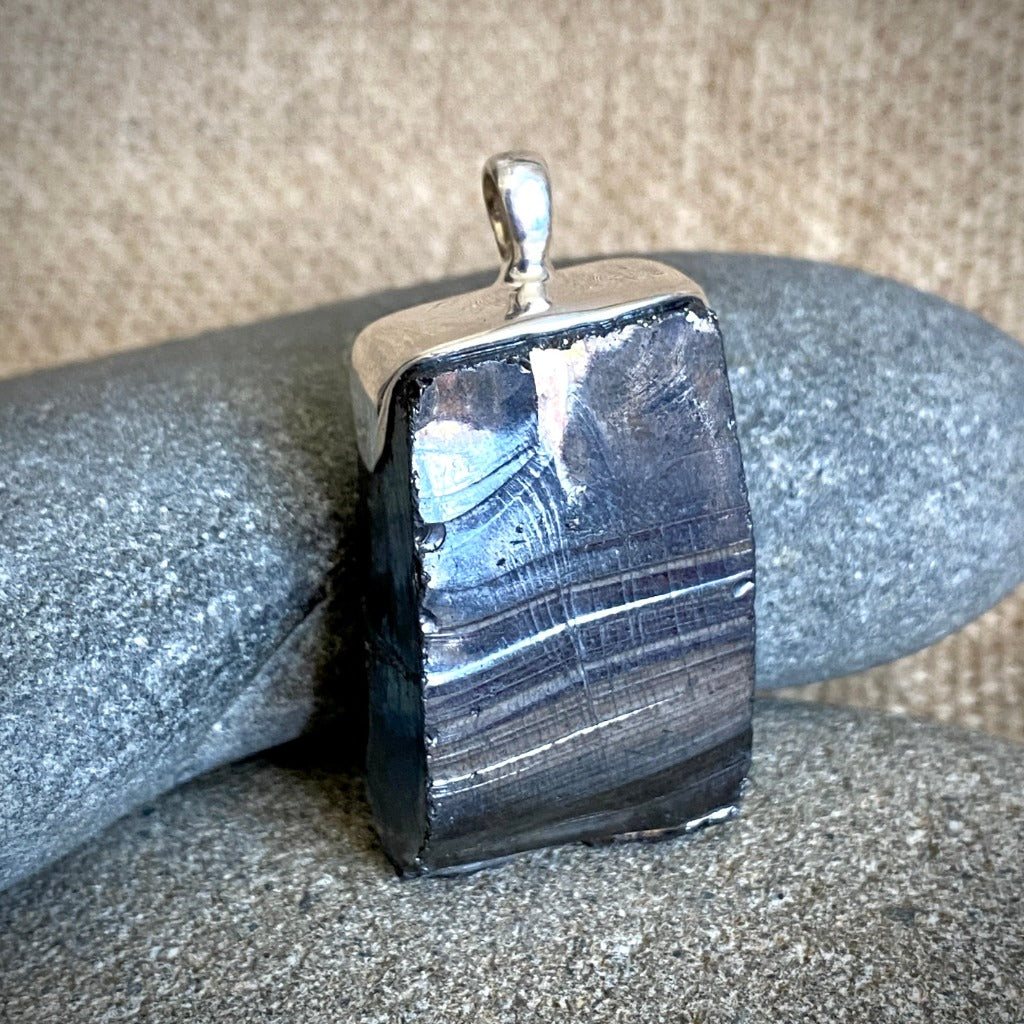 Elite Shungite Pendant, 26g, Sterling Silver Lost Wax Casting