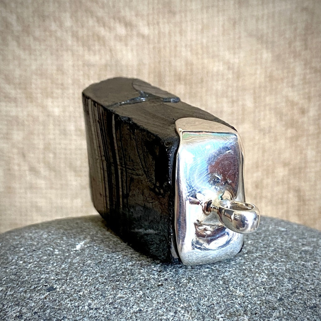 Elite Shungite Pendant, 26g, Sterling Silver Lost Wax Casting