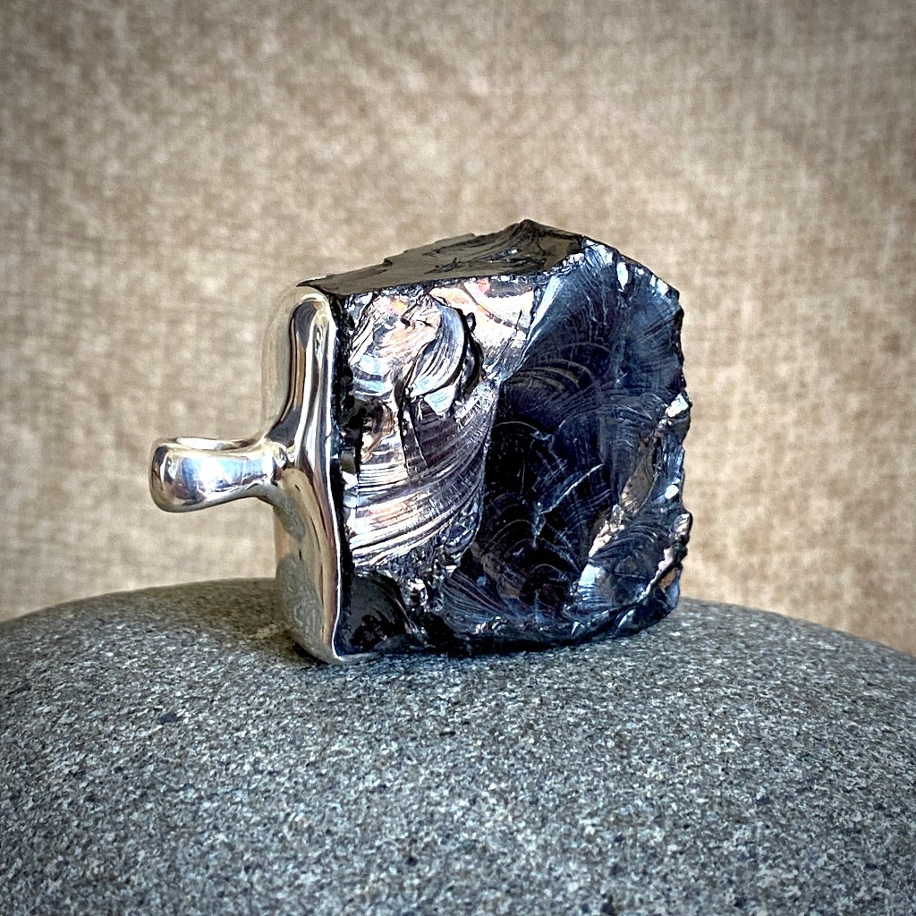 Elite Shungite Pendant, 19g, Sterling Silver Lost Wax Casting