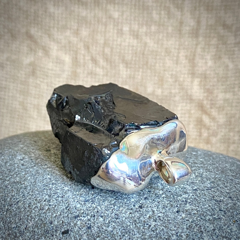 Elite Shungite Pendant, 20g, Sterling Silver Lost Wax Casting