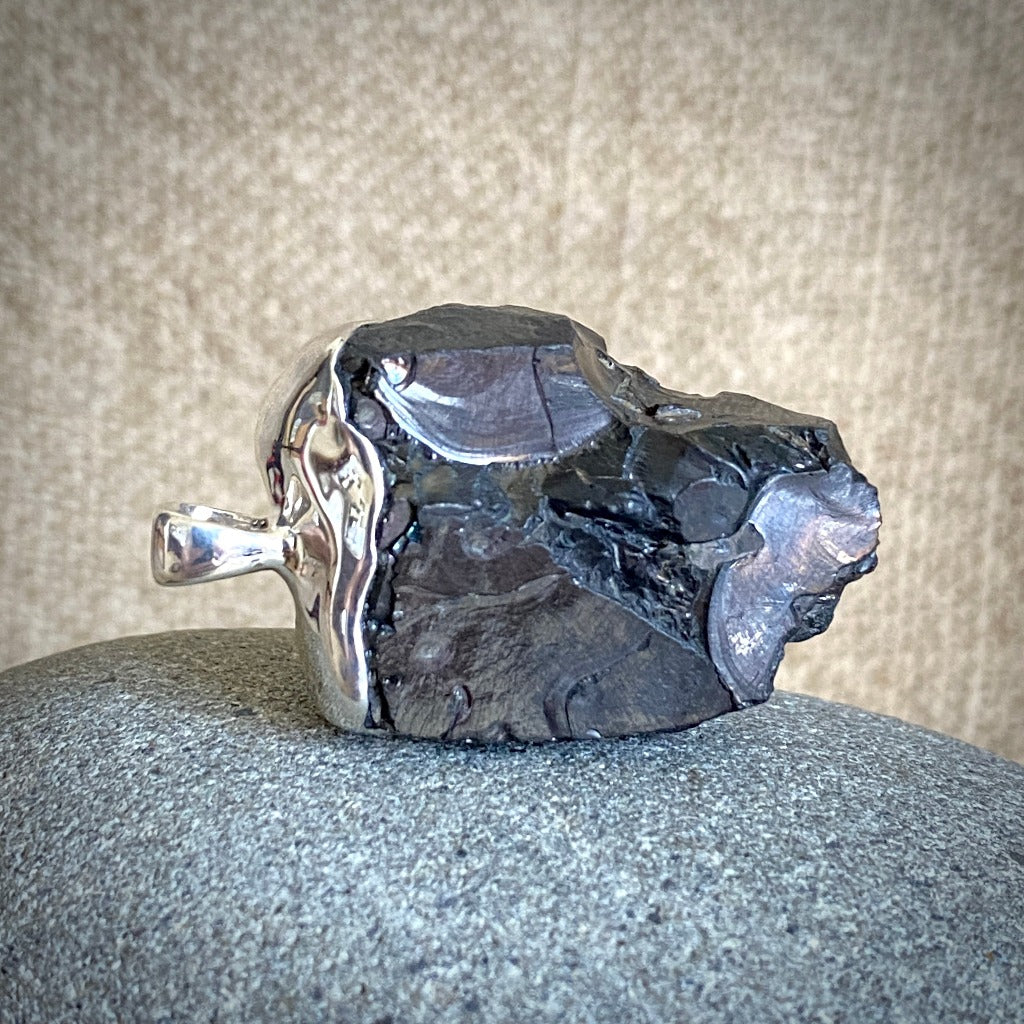Elite Shungite Pendant, 20g, Sterling Silver Lost Wax Casting