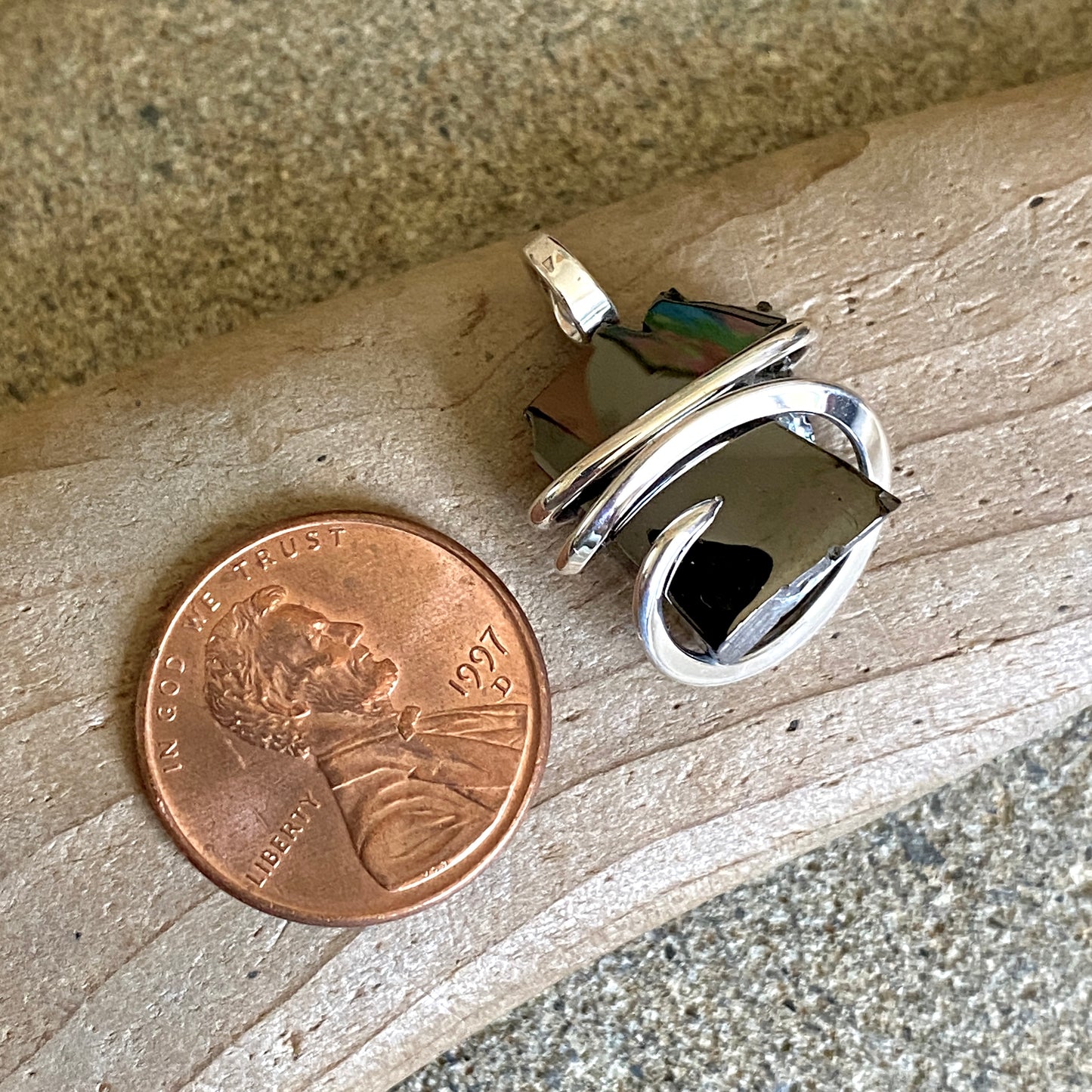 Elite Shungite Pendant | 2.8 g Polished, Hand Forged Sterling Silver