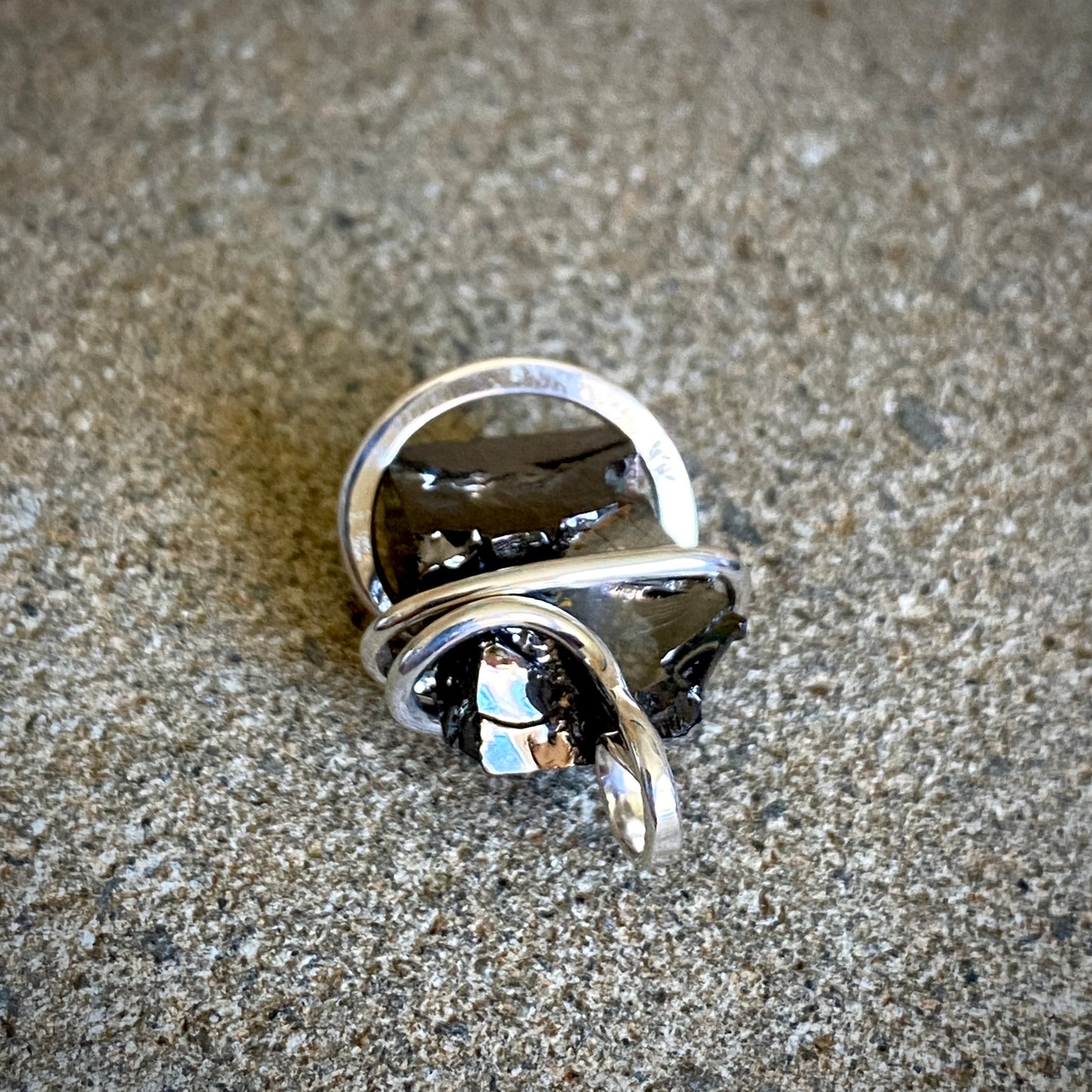 Elite Shungite Pendant | 2.8 g Polished, Hand Forged Sterling Silver