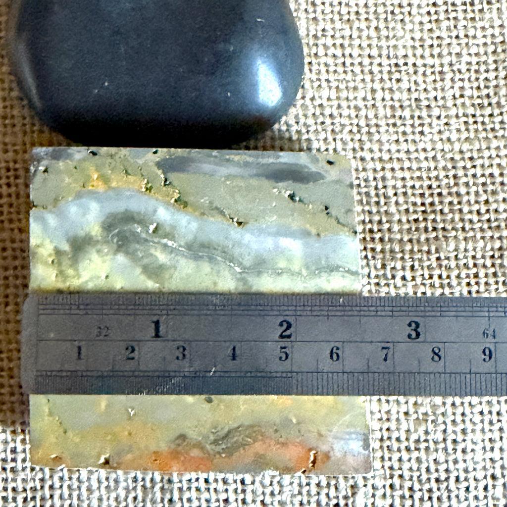 Jumbo Tumbled Shungite Stone & Amethyst Heart | Bumblebee Jasper Slab