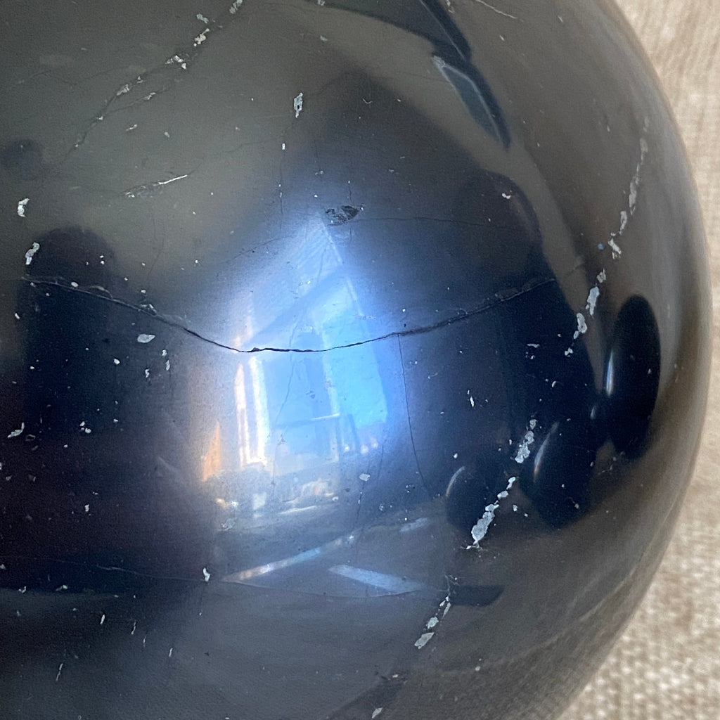 Large Shungite Sphere 6 Inch | PRICE REDUCED | Hairline Cracks 2