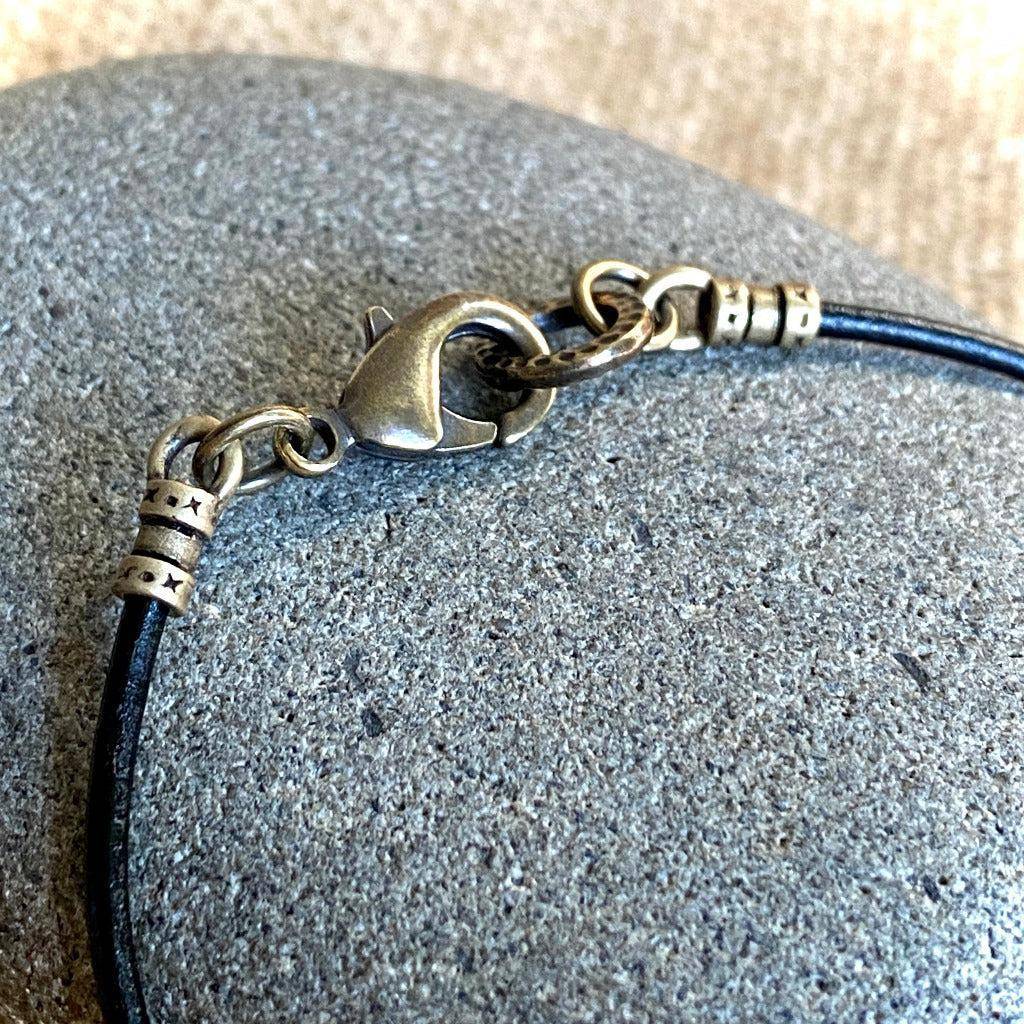 Namaste 3-Onlies Bracelet on Leather Cording