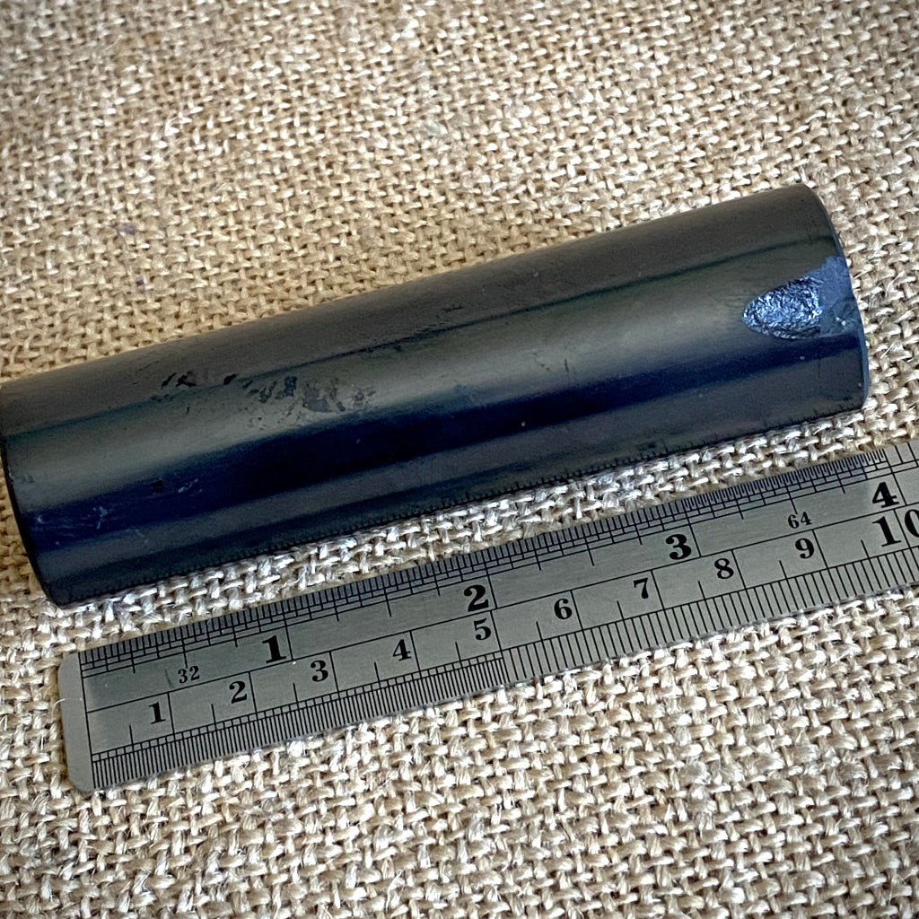 Shungite Cylinder 4 Inch | PRICE REDUCED | Chip on End 3