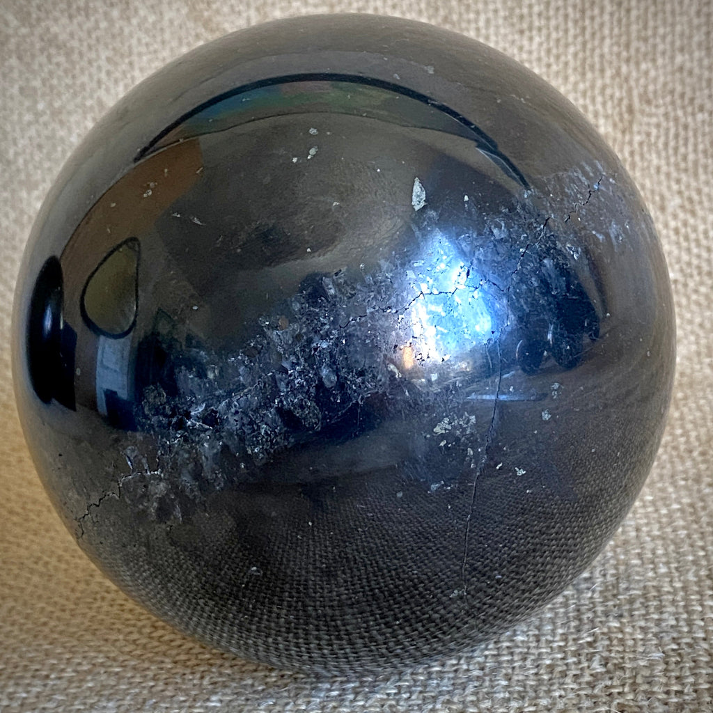Shungite Sphere 4 Inch | PRICE REDUCED | Imperfect