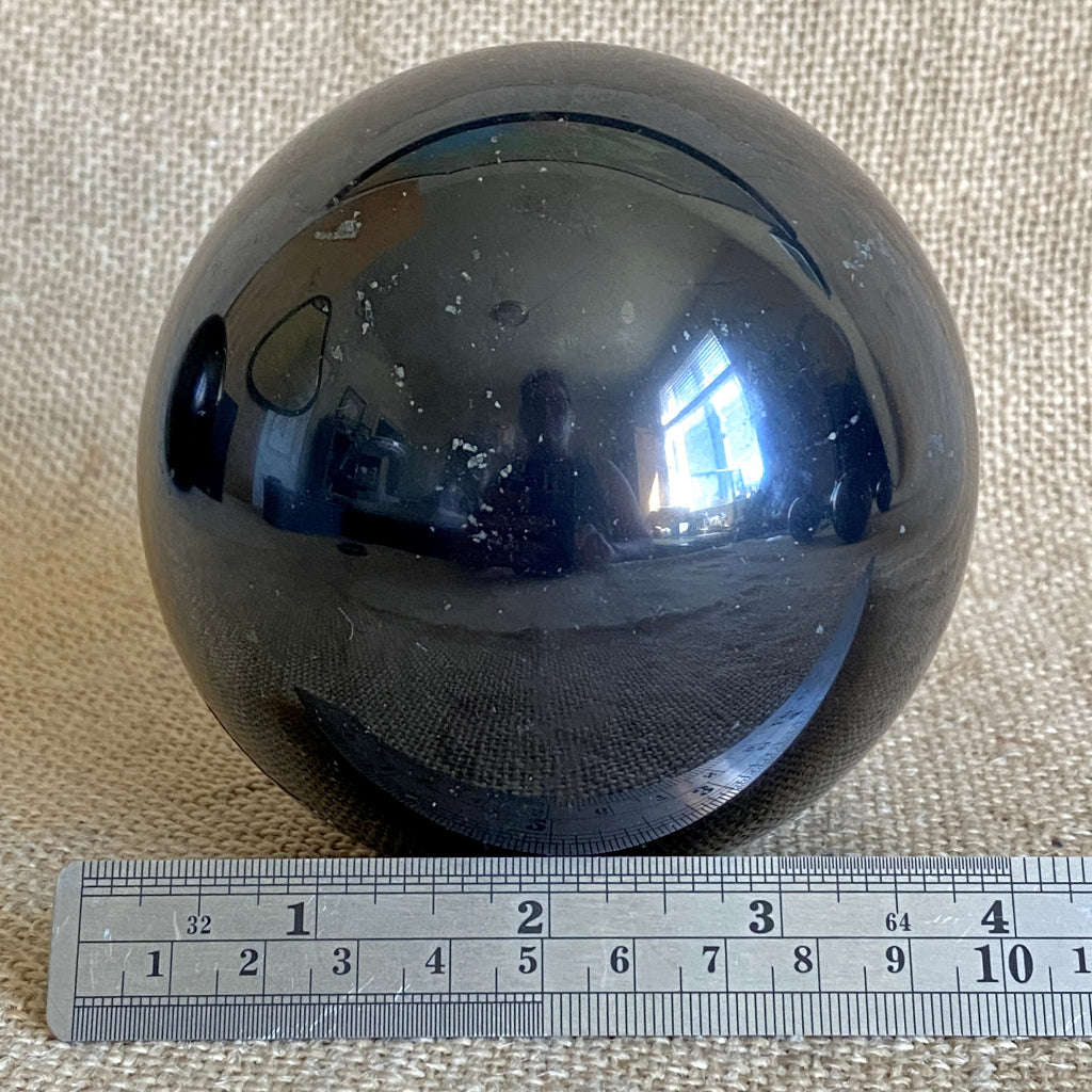 Shungite Sphere 4 Inch | PRICE REDUCED | Imperfect size