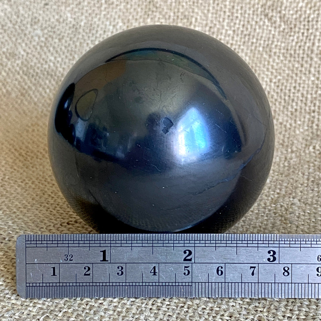 Shungite Sphere D 3 Inch | PRICE REDUCED | Tiny Chip 2
