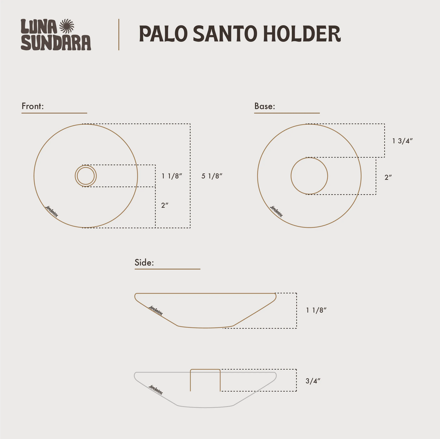 Palo Santo Holder | With 5 Palo Santo Sticks