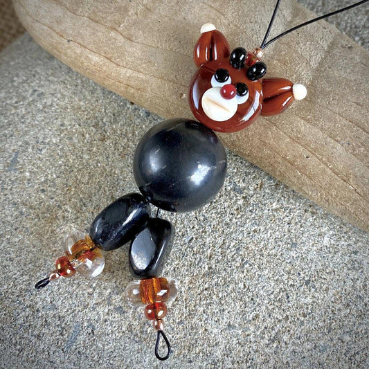 Rudolph Reindeer Ornament, Shungite Christmas Decor - Shungite Queen