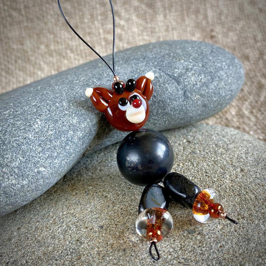 Rudolph Reindeer Ornament, Shungite Christmas Decor - Shungite Queen