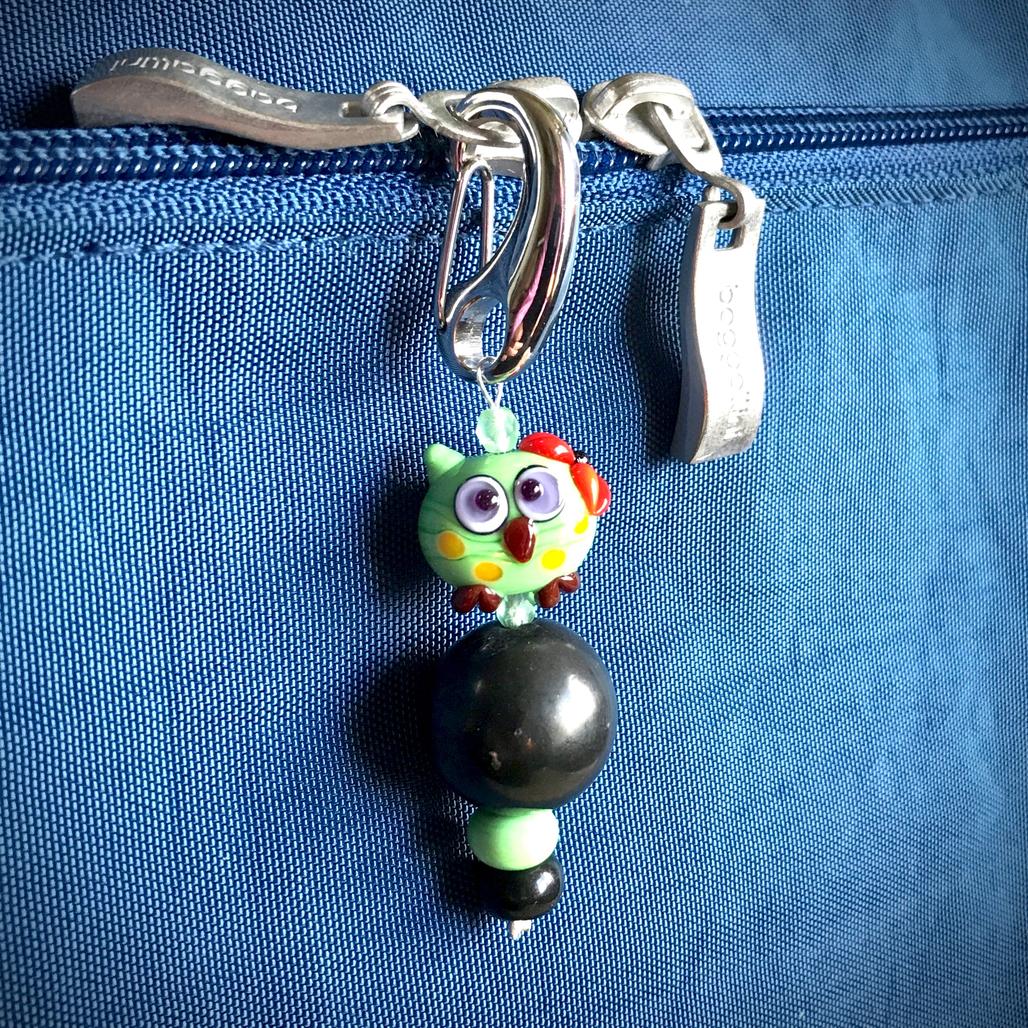 Shungite Clip-On Necklace With Green Monster for Kids