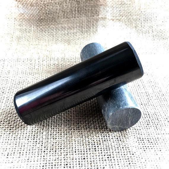 Shungite Harmonizers, 10cm, Set, Shungite and Steatite, Soapstone, EMF, Chakra Balancing - Shungite Queen
