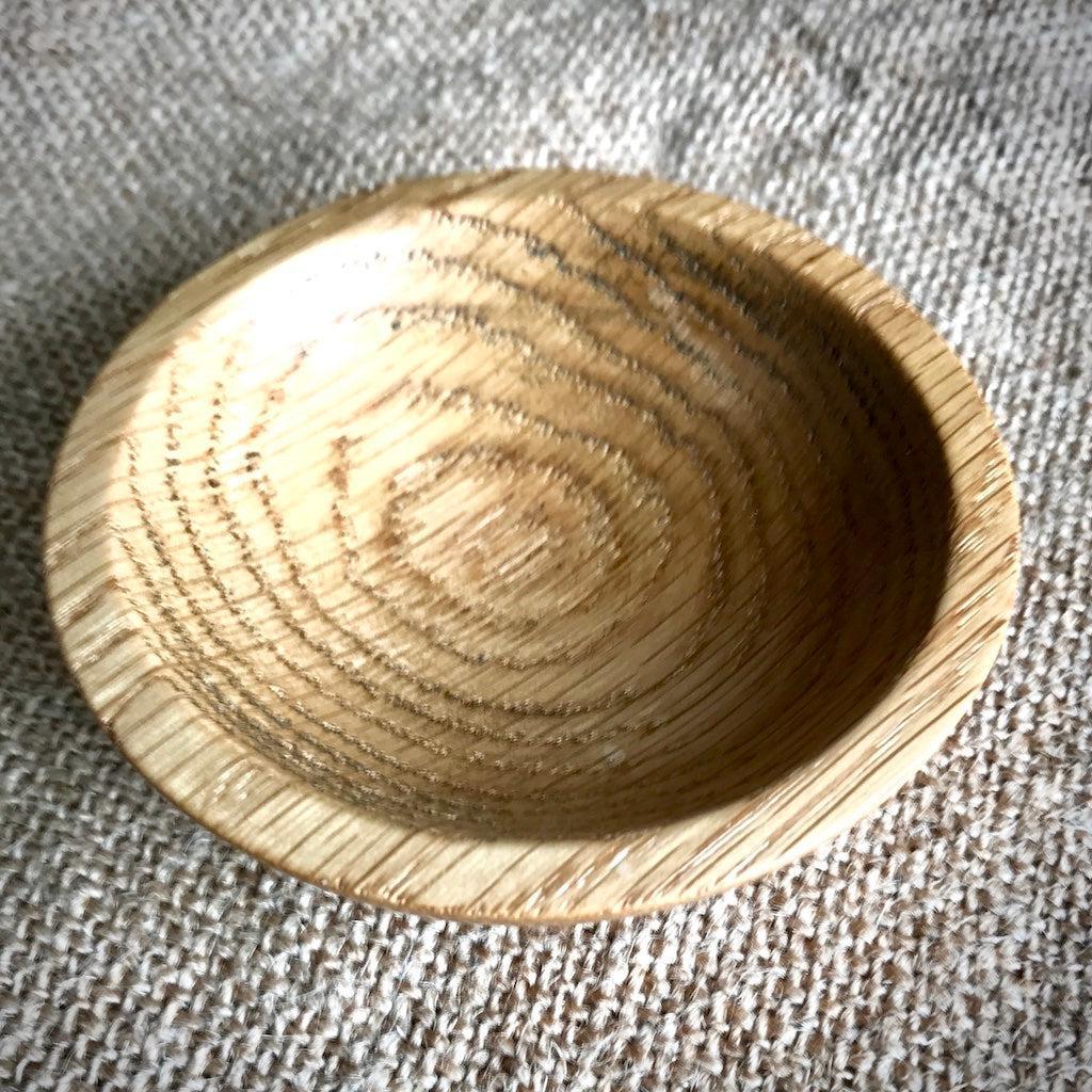 Shungite Sphere on Bed of Tumbled Malachite in Custom Wood Bowl - Shungite Queen