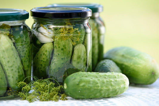 Val's Fermented Pickles in a jar