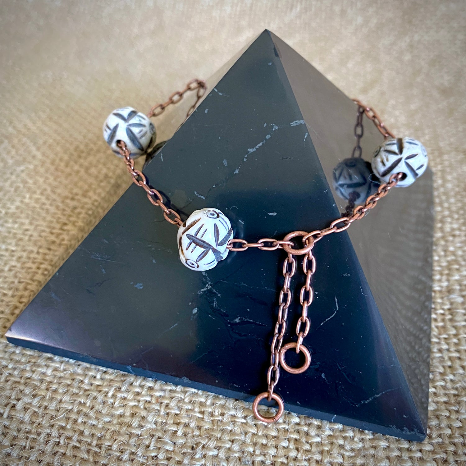 Medium copper toppers Shungite Queen