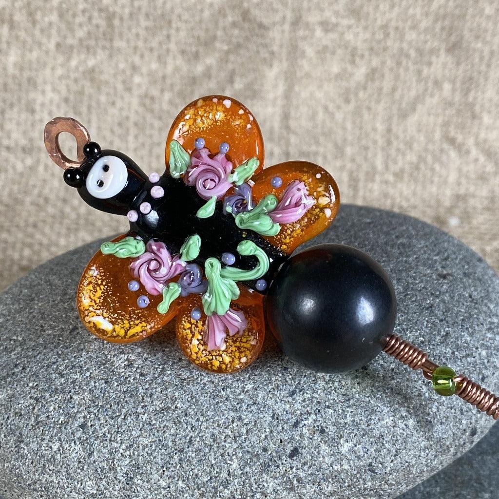 Shungite Butterfly Plant Stake