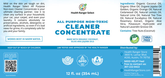 All Purpose Non-Toxic Cleaner Concentrate 12oz (354ml)