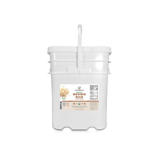 Mega Bucket Organic Long Grain Brown Rice  18LB (8160g)
