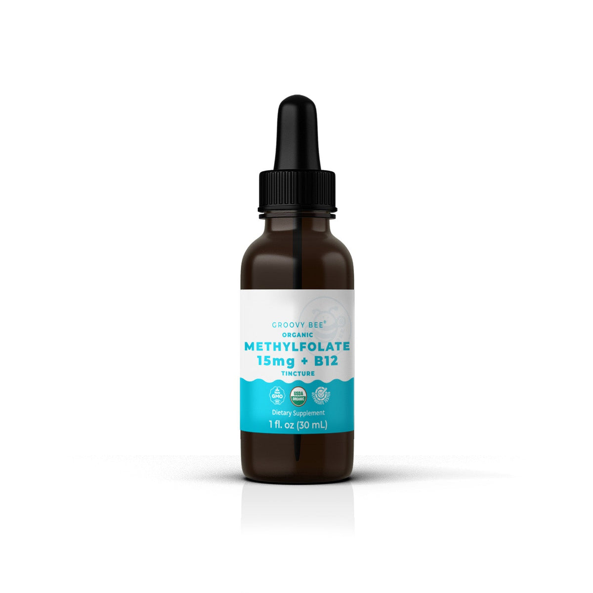 Organic Methylfolate 15mg + B12 Tincture 1 fl oz (30mL)