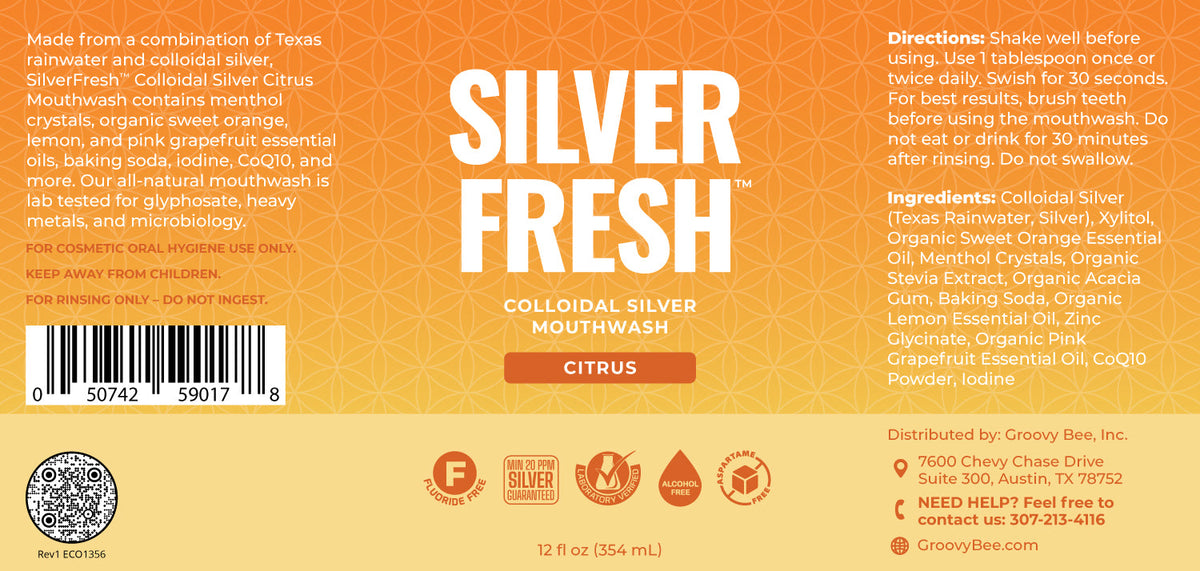 Silver Fresh™ Colloidal Silver Mouthwash - Citrus 12oz (354ml)