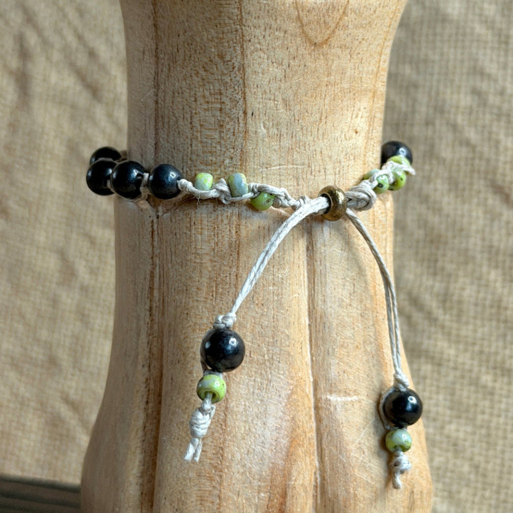 Adjustable_Beaded_Shungite_Bracelet Tadpole back