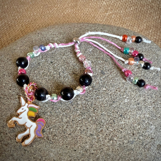 Adjustable Shungite Bracelet for Kids | The Princess Unicorn
