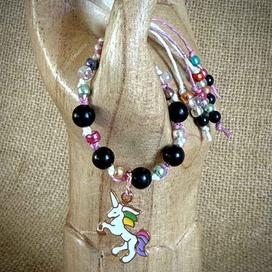 Adjustable Shungite Bracelet for Kids | The Princess Unicorn 1